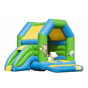 Springkussen Midi Multifun Boerderij met Suikerspinmachine Springkussen Midi Multifun Boerderij met Suikerspinmachine